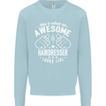 An Awesome Hairdresser Looks Like Mens Sweatshirt Jumper Light Blue