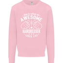 An Awesome Hairdresser Looks Like Mens Sweatshirt Jumper Light Pink
