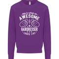 An Awesome Hairdresser Looks Like Mens Sweatshirt Jumper Purple