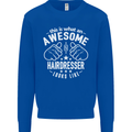 An Awesome Hairdresser Looks Like Mens Sweatshirt Jumper Royal Blue
