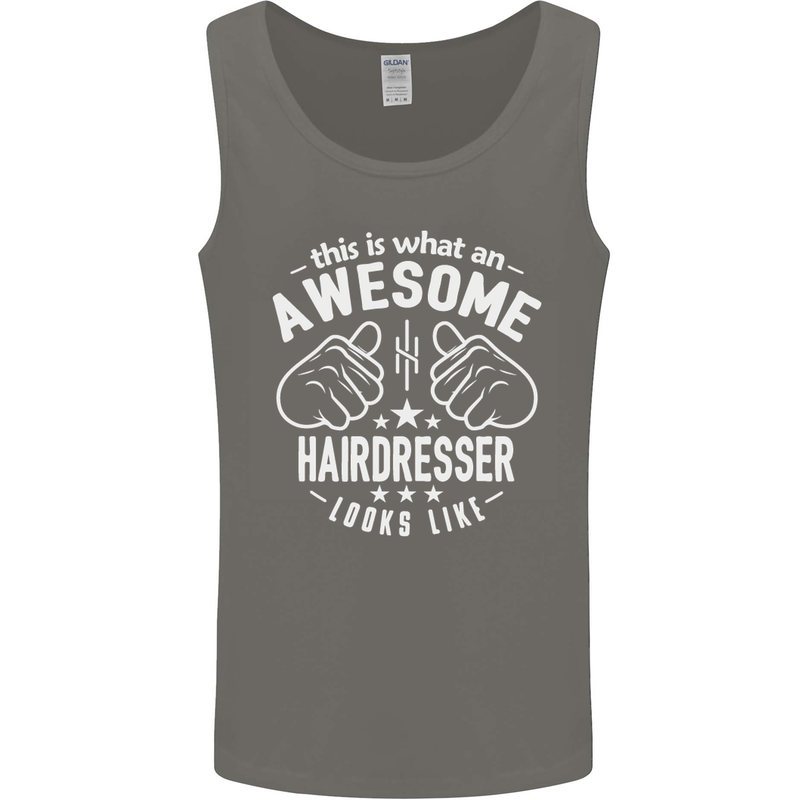 An Awesome Hairdresser Looks Like Mens Vest Tank Top Charcoal