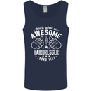 An Awesome Hairdresser Looks Like Mens Vest Tank Top Navy Blue