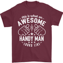 An Awesome Handy Man Looks Like Mens T-Shirt Cotton Gildan Maroon