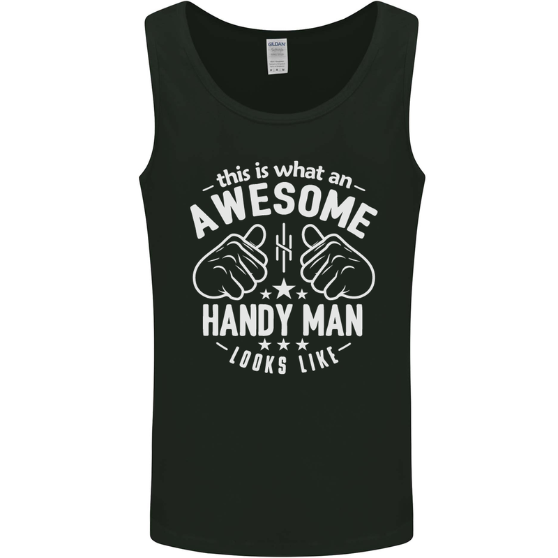An Awesome Handy Man Looks Like Mens Vest Tank Top Black