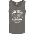 An Awesome Handy Man Looks Like Mens Vest Tank Top Charcoal