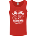 An Awesome Handy Man Looks Like Mens Vest Tank Top Red