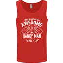 An Awesome Handy Man Looks Like Mens Vest Tank Top Red