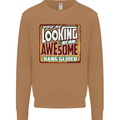 An Awesome Hang Glider Gliding Mens Sweatshirt Jumper Caramel Latte