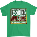An Awesome Hang Glider Gliding Mens T-Shirt Cotton Gildan Irish Green