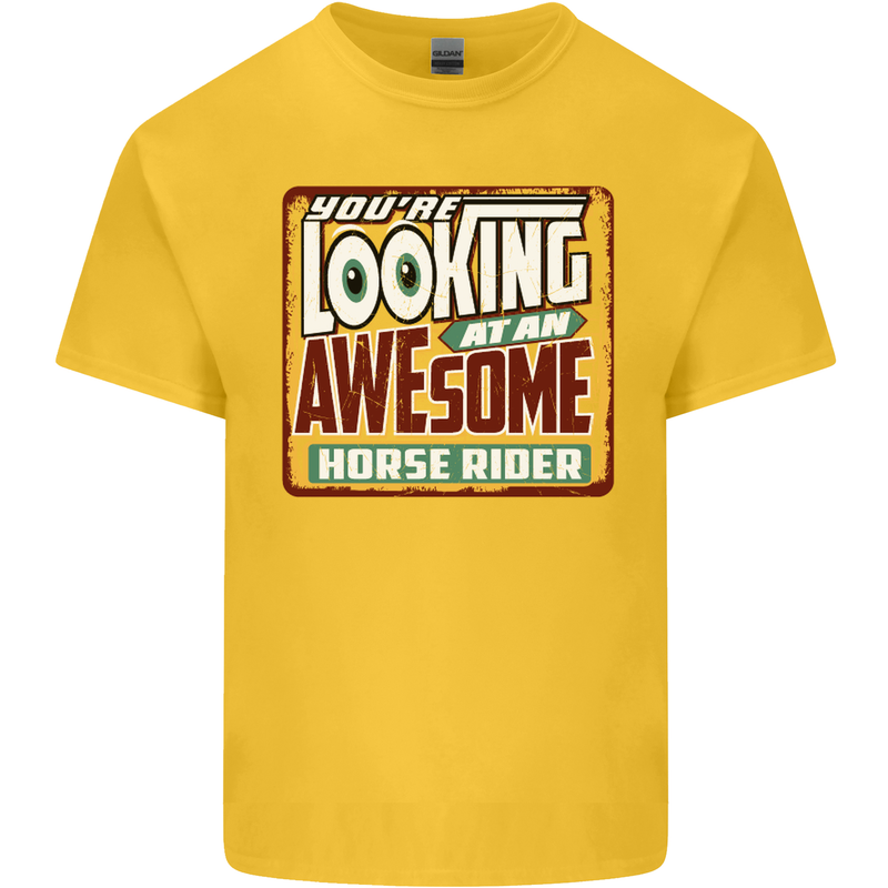An Awesome Horse Rider Riding Equestrian Kids T-Shirt Childrens Yellow