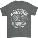 An Awesome IT Technician Looks Like Mens T-Shirt Cotton Gildan Charcoal