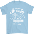 An Awesome IT Technician Looks Like Mens T-Shirt Cotton Gildan Light Blue