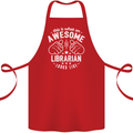 An Awesome Librarian Looks Like Cotton Apron 100% Organic Red