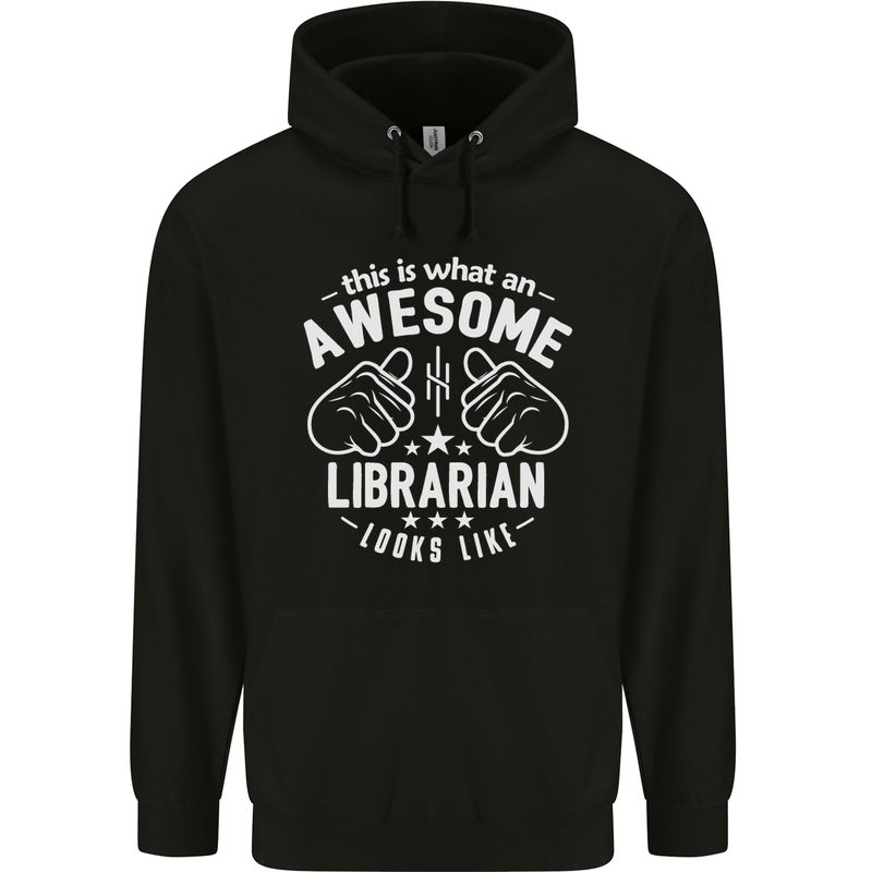 An Awesome Librarian Looks Like Mens 80% Cotton Hoodie Black