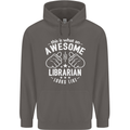 An Awesome Librarian Looks Like Mens 80% Cotton Hoodie Charcoal