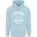 An Awesome Librarian Looks Like Mens 80% Cotton Hoodie Light Blue