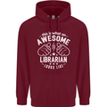 An Awesome Librarian Looks Like Mens 80% Cotton Hoodie Maroon