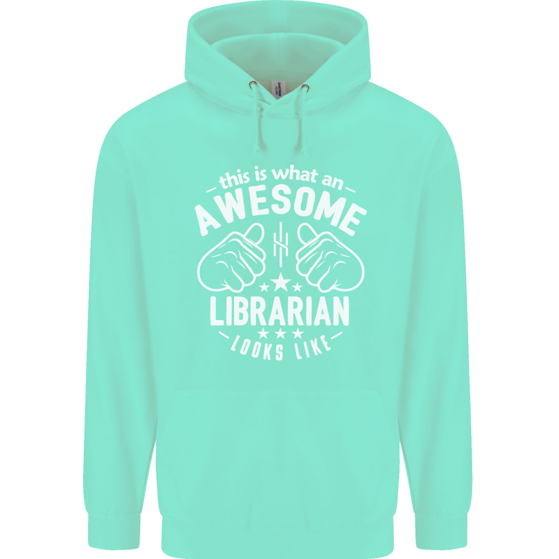 An Awesome Librarian Looks Like Mens 80% Cotton Hoodie Peppermint