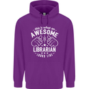 An Awesome Librarian Looks Like Mens 80% Cotton Hoodie Purple