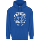 An Awesome Librarian Looks Like Mens 80% Cotton Hoodie Royal Blue