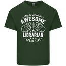 An Awesome Librarian Looks Like Mens Cotton T-Shirt Tee Top Forest Green