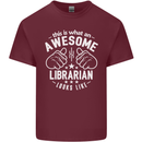 An Awesome Librarian Looks Like Mens Cotton T-Shirt Tee Top Maroon