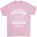 An Awesome Librarian Looks Like Mens T-Shirt Cotton Gildan Light Pink
