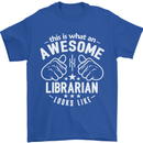 An Awesome Librarian Looks Like Mens T-Shirt Cotton Gildan Royal Blue