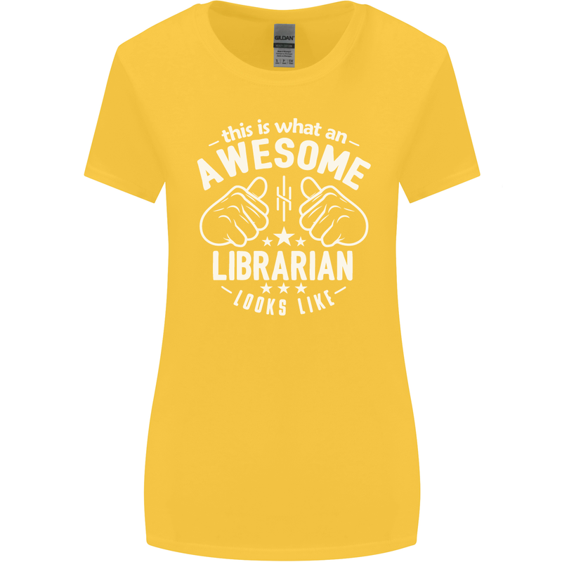 An Awesome Librarian Looks Like Womens Wider Cut T-Shirt Yellow
