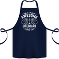 An Awesome Lifeguard Looks Like Cotton Apron 100% Organic Navy Blue