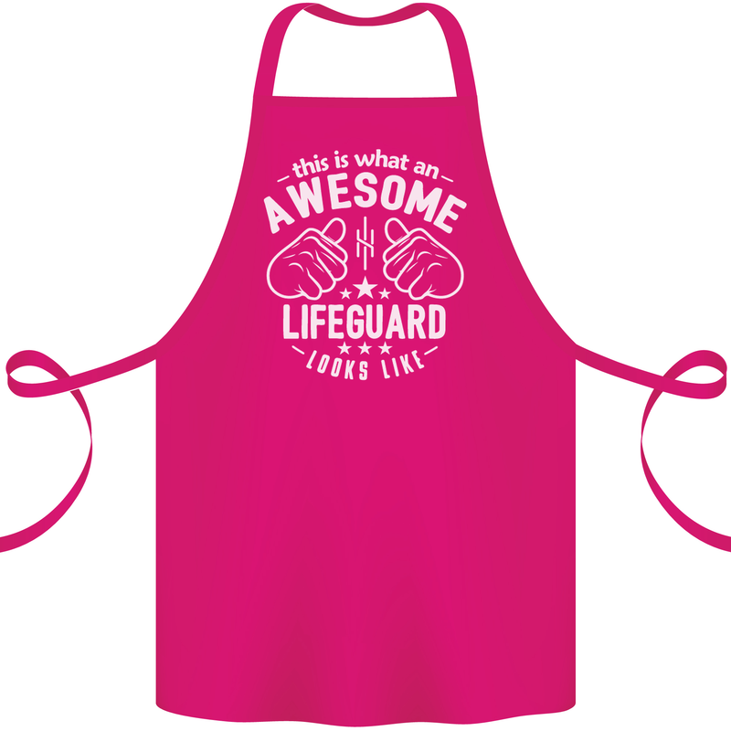 An Awesome Lifeguard Looks Like Cotton Apron 100% Organic Pink