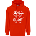 An Awesome Lifeguard Looks Like Mens 80% Cotton Hoodie Bright Red