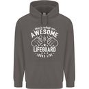 An Awesome Lifeguard Looks Like Mens 80% Cotton Hoodie Charcoal