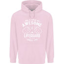 An Awesome Lifeguard Looks Like Mens 80% Cotton Hoodie Light Pink