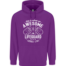 An Awesome Lifeguard Looks Like Mens 80% Cotton Hoodie Purple