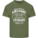 An Awesome Lifeguard Looks Like Mens Cotton T-Shirt Tee Top Military Green