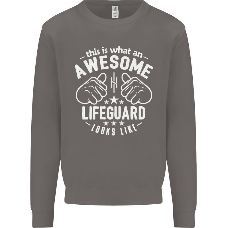 An Awesome Lifeguard Looks Like Mens Sweatshirt Jumper Charcoal