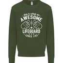 An Awesome Lifeguard Looks Like Mens Sweatshirt Jumper Forest Green