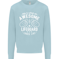 An Awesome Lifeguard Looks Like Mens Sweatshirt Jumper Light Blue