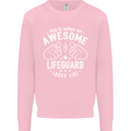 An Awesome Lifeguard Looks Like Mens Sweatshirt Jumper Light Pink