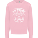 An Awesome Lifeguard Looks Like Mens Sweatshirt Jumper Light Pink