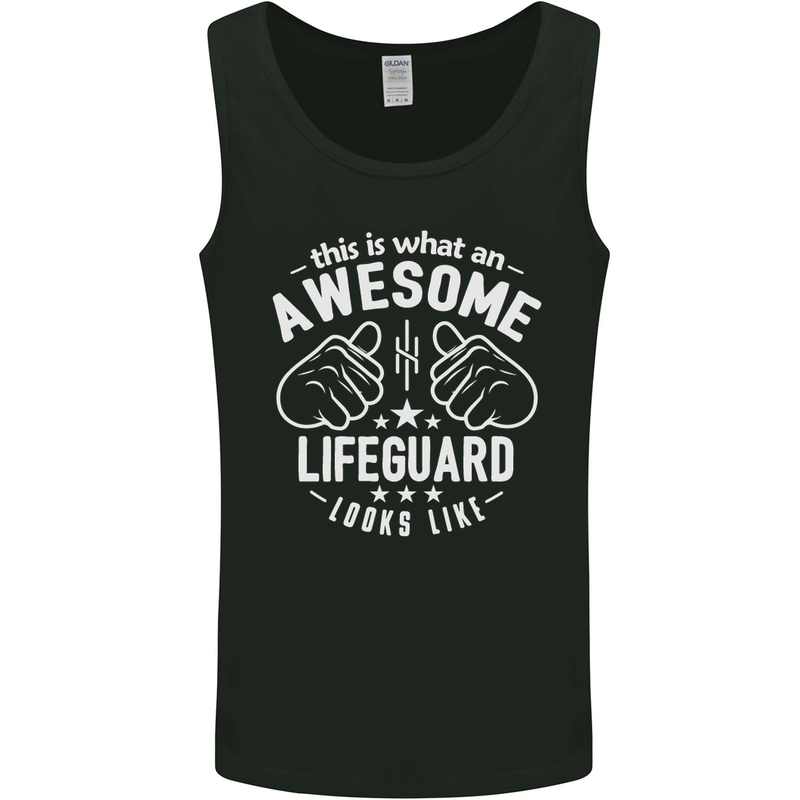 An Awesome Lifeguard Looks Like Mens Vest Tank Top Black