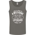 An Awesome Lifeguard Looks Like Mens Vest Tank Top Charcoal