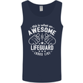 An Awesome Lifeguard Looks Like Mens Vest Tank Top Navy Blue