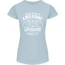 An Awesome Lifeguard Looks Like Womens Petite Cut T-Shirt Light Blue