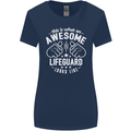 An Awesome Lifeguard Looks Like Womens Wider Cut T-Shirt Navy Blue