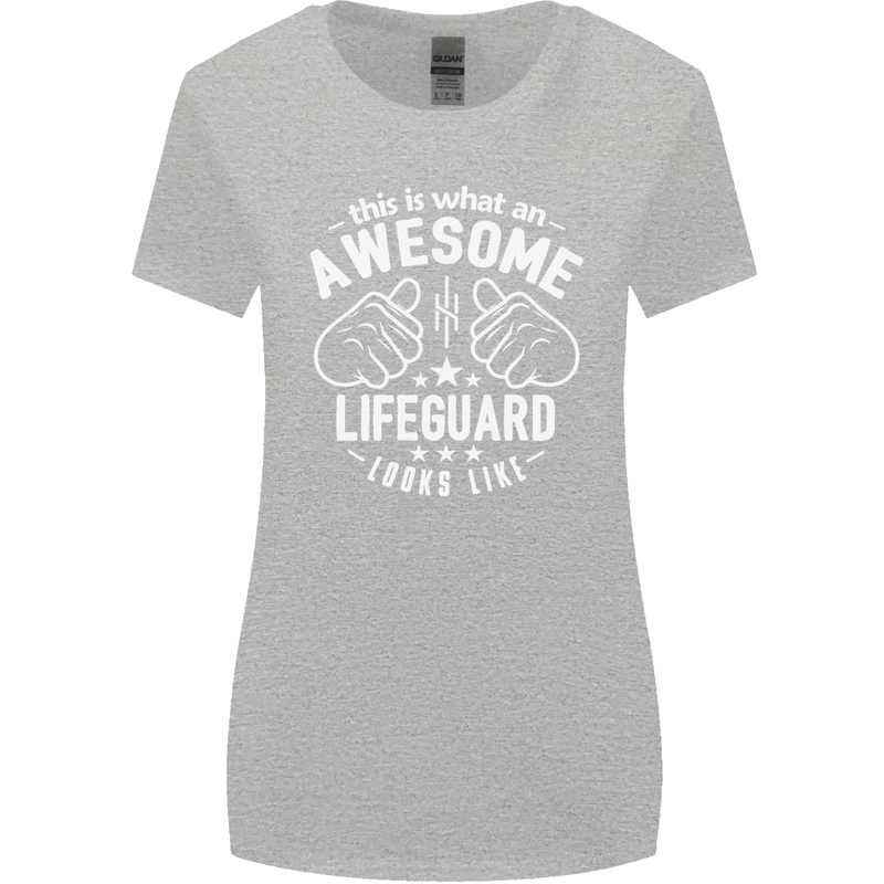 An Awesome Lifeguard Looks Like Womens Wider Cut T-Shirt Sports Grey