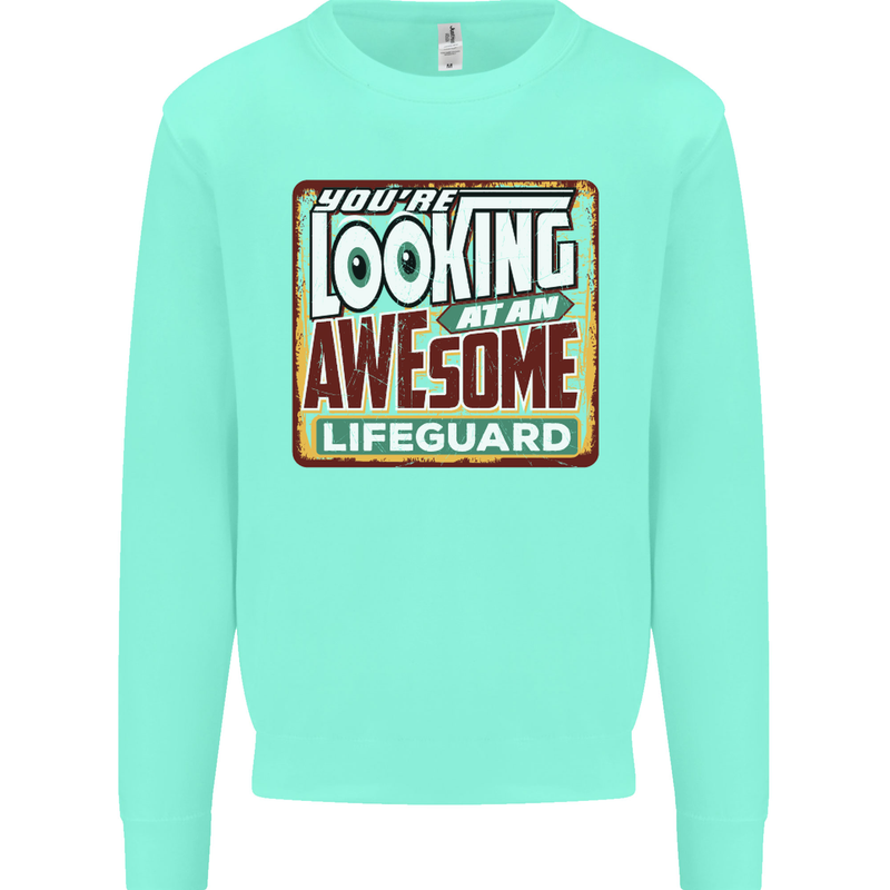 An Awesome Lifeguard Mens Sweatshirt Jumper Peppermint