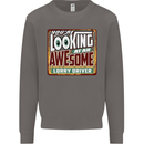 An Awesome Lorry Driver Funny Lorries Mens Sweatshirt Jumper Charcoal
