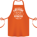 An Awesome Mathematician Looks Like Cotton Apron 100% Organic Orange